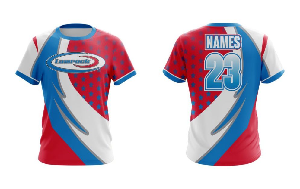 T-Shirt-5 Custom Red & Blue T-Shirt - Image 1