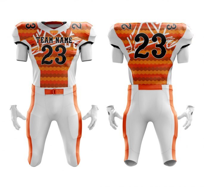 Football-Uniform-12 Custom Orange Football Uniform - Image 1