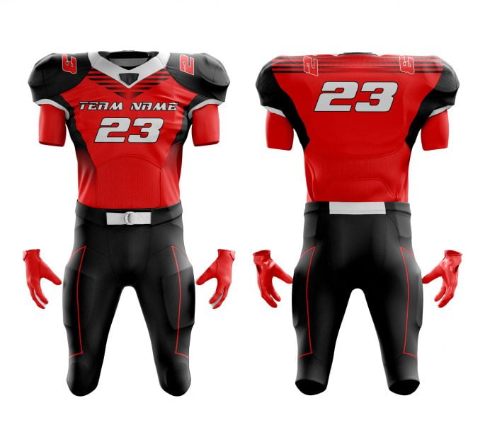 Football-Uniform-6 Custom Red & Black Football Uniform - Image 1