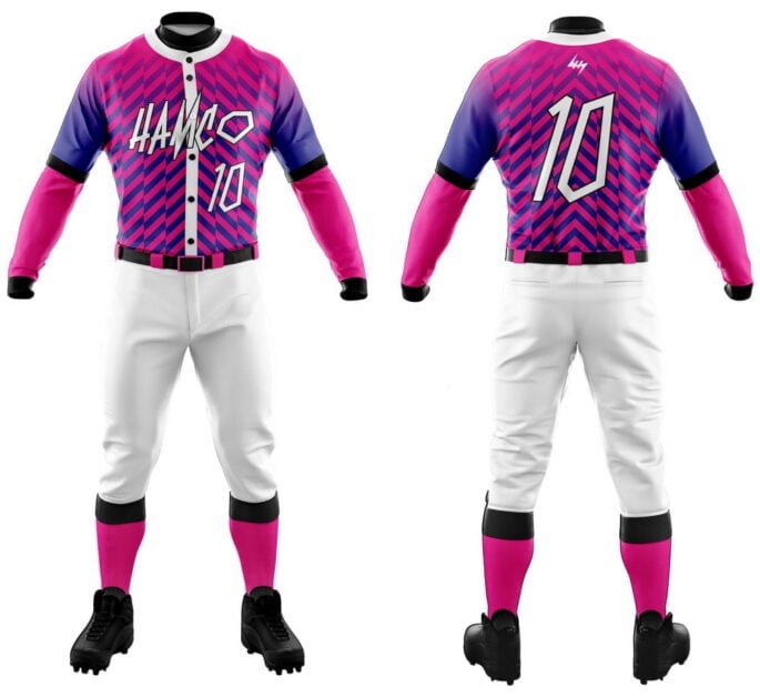 Baseball-Uniform-8 Custom Pink Baseball Uniform - Image 1