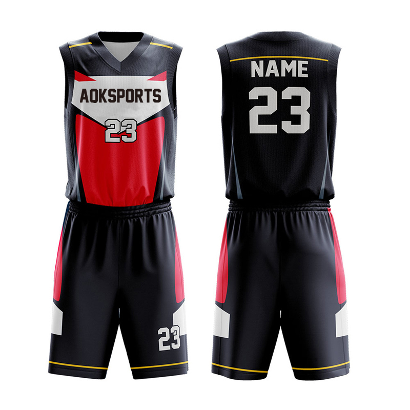 Basketball-Uniform-8 Custom Black Basketball Uniform - Image 1