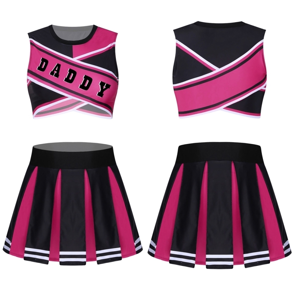 Cheerleading-Uniform-3 Custom Pink Cheerleading Uniform - Image 1