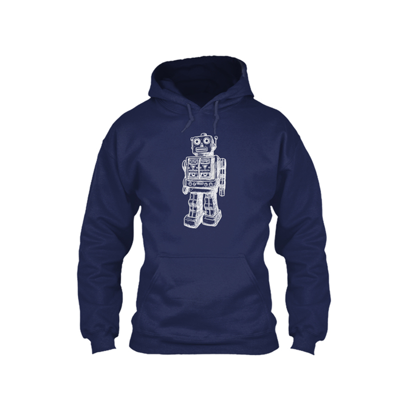 Hoodie-2 Custom Blue Hoodie - Image 1